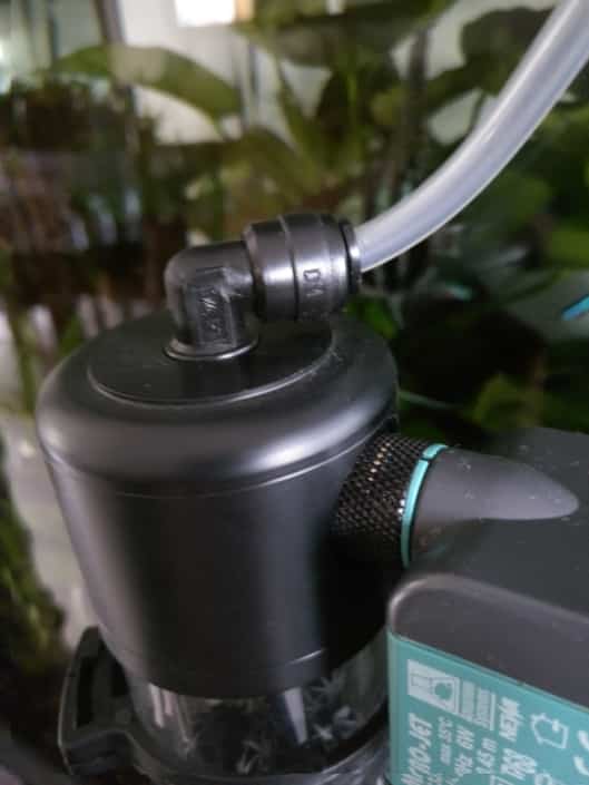 Connexion du CO2 au raccord pour tube de 6mm